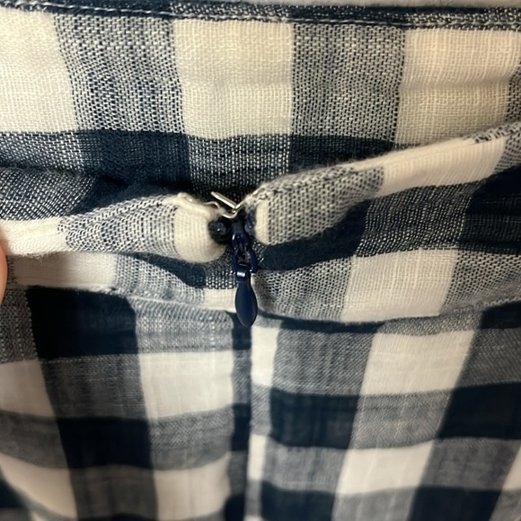 Gingham Mini Skirt, Navy/White, Medium - Picture 3 of 5